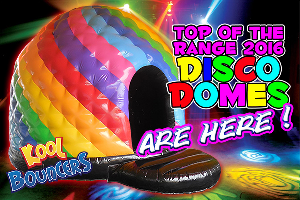 bouncy castle hire in Cambourne featuring disco domes